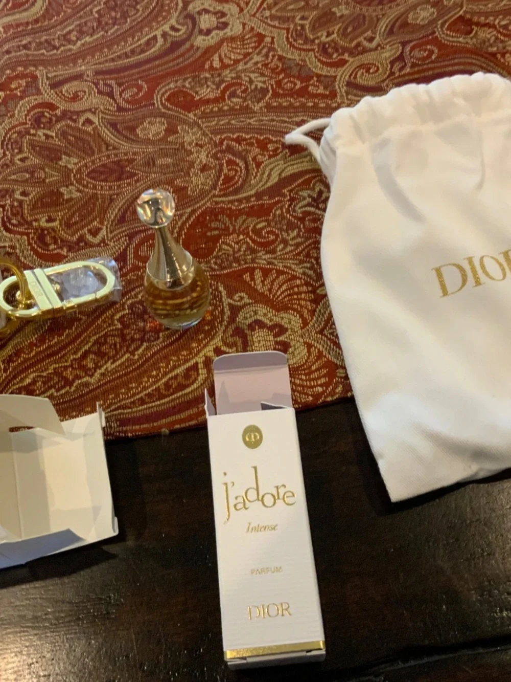 DIOR Member Gift Dior J'adore Key Ring Holder, j’adore intense parfum,cinch bag